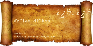 Éles Ákos névjegykártya